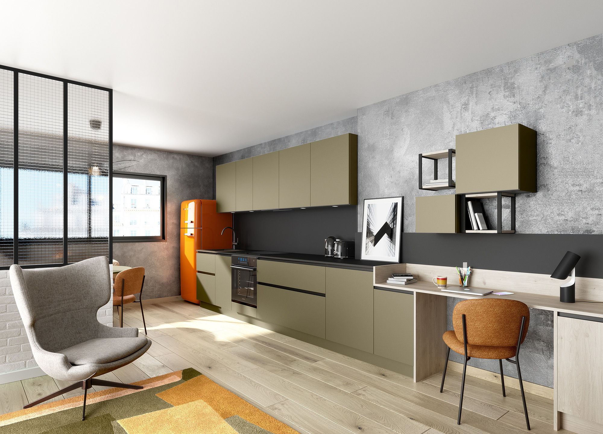 cuisine verte appartement