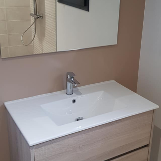 cuisine blanche et bois