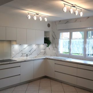 Cuisine blanche en L