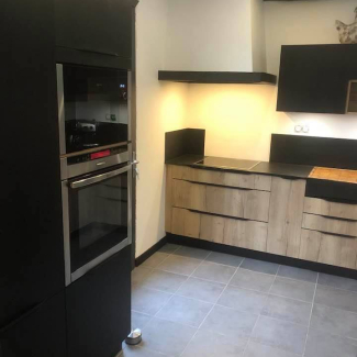 cuisine noire et bois