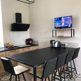 Cuisine noire et bois