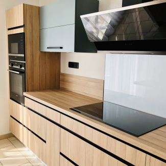 Cuisine bleue et bois