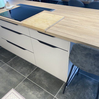 Cuisine blanche et bois