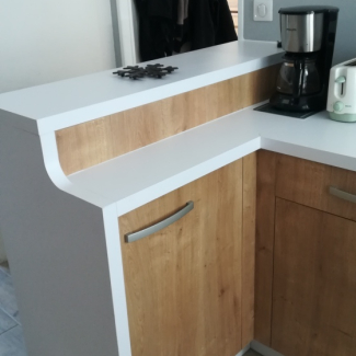 cuisine moderne bois et blanche