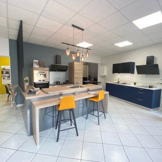 Cuisine bleue et bois