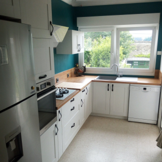 Cuisine en L blanche