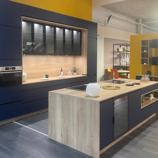 Cuisine bleu et bois