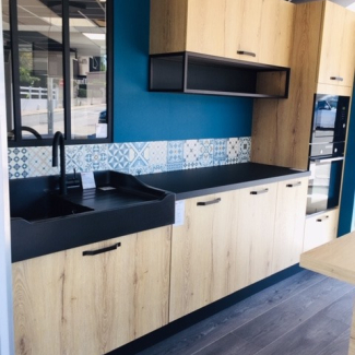 cuisine noire et bois