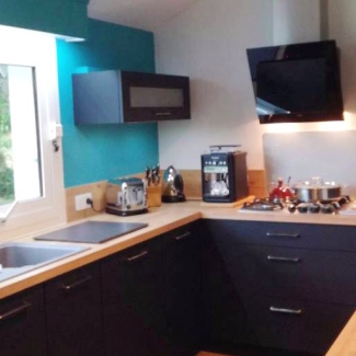 cuisine noire et bois