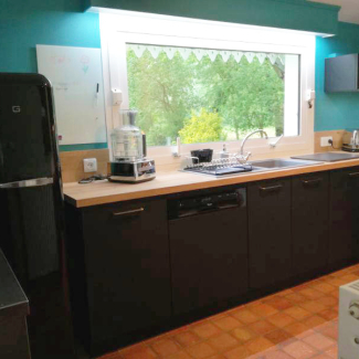 cuisine noire et bois