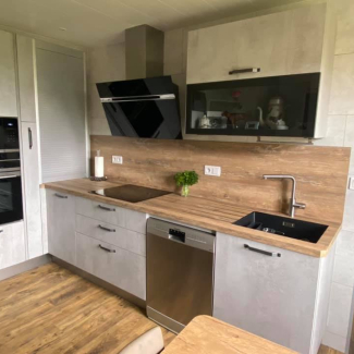 cuisine blanche et bois