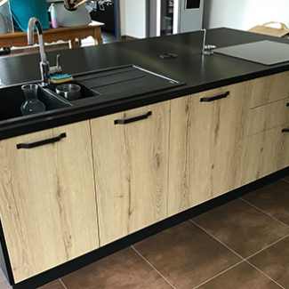 cuisine noir et bois