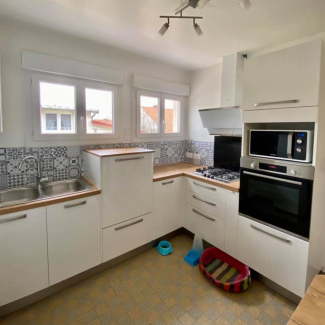 cuisine blanche et bois