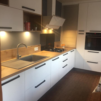 cuisine blanche et bois