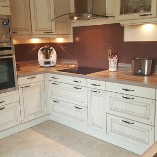 Cuisine blanche et bois