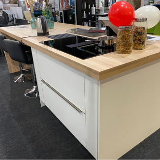 Cuisine blanche et bois